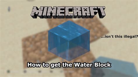 Minecraft: How to get the Water Block (Java/Legacy) - YouTube