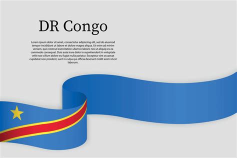 Ribbon flag of DR Congo. Celebration background 35302501 Vector Art at ...