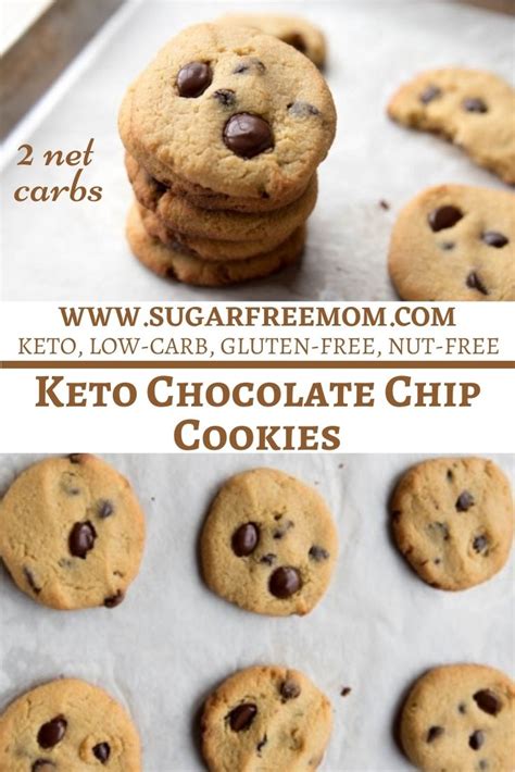 Sugar-Free Low Carb Chocolate Chip Cookies (Keto, Nut Free) - Sugar ...