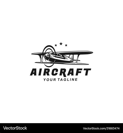 Aviation logo design template idea Royalty Free Vector Image