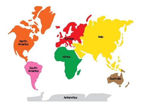 Pin by etkinlikarsivim on montessori dünya haritası ve hayvanlar | World map continents, World ...