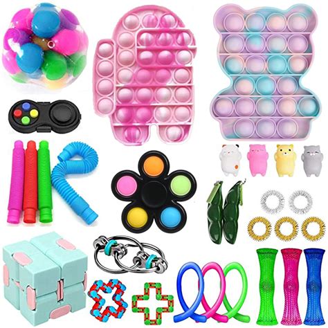 Sunisery Sensory Fidget Toy Set, Cheap Fidget Pack Toys Relieves Stress ...