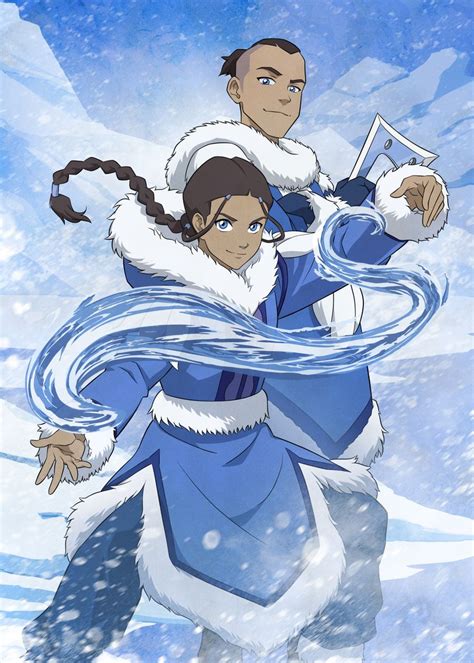 'Katara & Sokka' Poster, picture, metal print, paint by Avatar: The ...