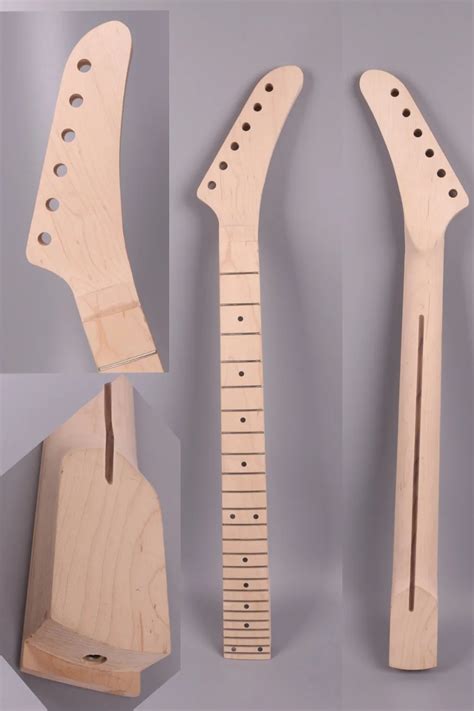 Yinfente Babana electric guitar neck replacement 24 fret Maple fretboard Dot inlay 25.5 inch ...