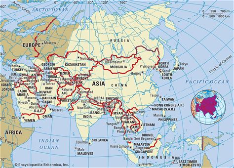 Asia Map With Countries Cities And Roads Map Resources | Porn Sex Picture