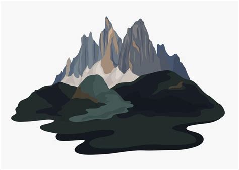 Painted mountain view landscape illustration - Download Free Vectors, Clipart Graphics & Vector Art