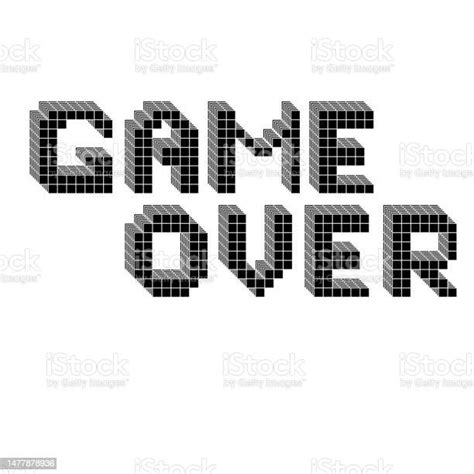 Game Over Icon Vector Of Pixel Art Message Game Over Stock Illustration - Download Image Now ...