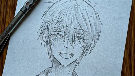 Random Anime Boy Sketch #shorts - YouTube