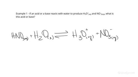 How to Identify Acid and Base Reactions in Water | Chemistry | Study.com