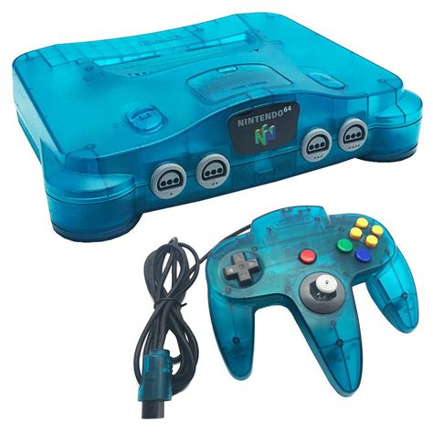 Ice Blue Nintendo 64 Console System- N64 (Refurbished) - Walmart.com ...