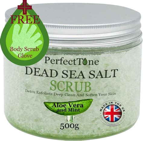 Dead Sea Salt Body Scrub Exfoliating Organic Nourishing sensitive Skin stretch marks scars ...