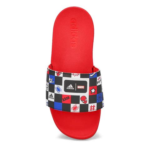 adidas Kids' Adilette Comfort Spider Man Slid | SoftMoc.com
