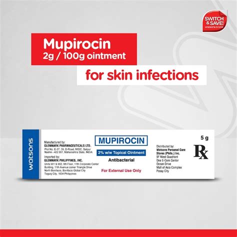 WATSONS, Mupirocin 2% Ointment 5g [PRESCRIPTION REQUIRED] | Watsons Philippines