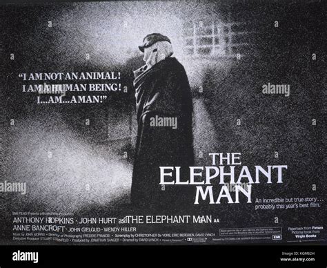 The Elephant Man (1980) Film poster, John Hurt Date: 1980 Stock Photo - Alamy