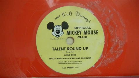 Mickey Mouse Club ORANGE Record TALENT ROUND UP/THE MERRY MOUSEKETEERS 78rpm 50s | eBay