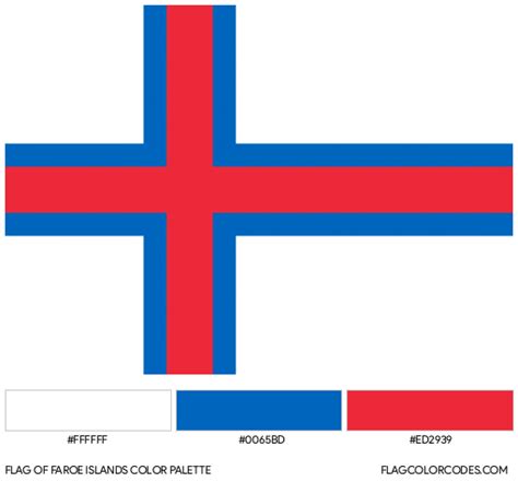 Faroe Islands flag color codes