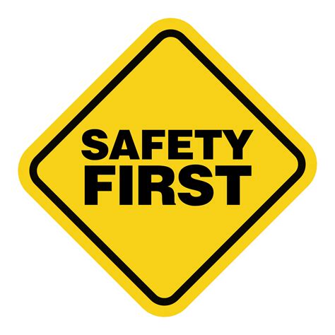 Safety First Yellow Sign on Transparent Background 16770597 PNG