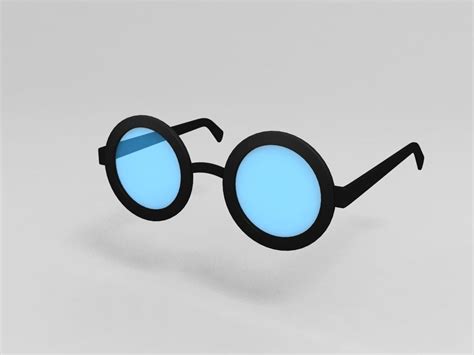 3D model Round Glasses nerd | CGTrader