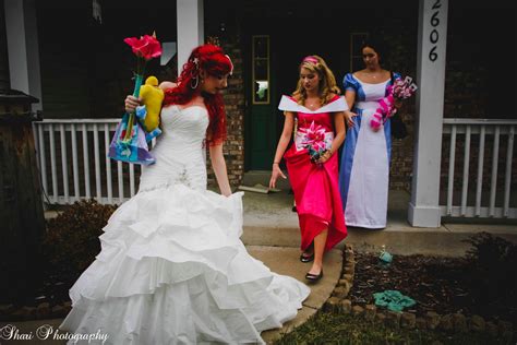 Bride Is Ariel, Groom Is Prince Eric, Bridesmaids Are Disney Princesses ...