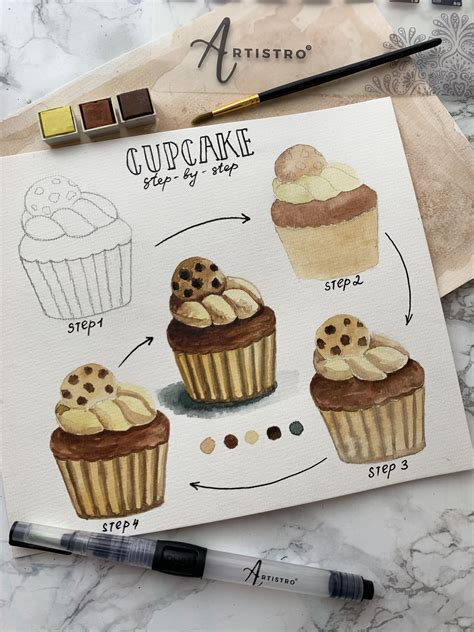 Step by Step Drawing in 2021 | Watercolor food, Food art painting, Watercolor food illustration