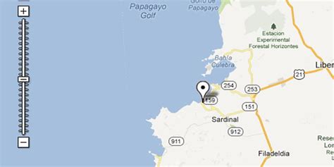 Map of Playa del Coco, Costa Rica