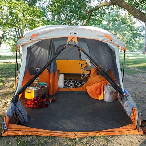 11 Person Cabin Tent with Screen Room 17' x 12' | Family tent camping ...