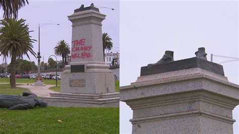 Vandalised Captain Cook Statue Gets A Bit Legless