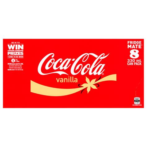 Vanilla Coke Soft Drink Cans - 8 Pack (330ml) | at Mighty Ape NZ