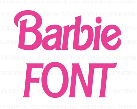 Barbie Letter Fonts Printable