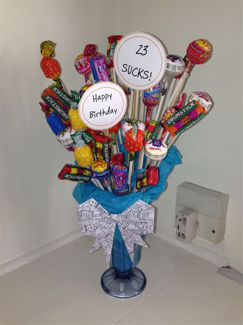 Lollipop bouquet gift sweeties birthday! | Lollipop bouquet, Gifts, Crafts