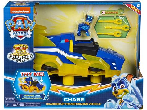 Paw Patrol Paw Patrol Mighty Pups Charged Up Chase Transforming Deluxe ...