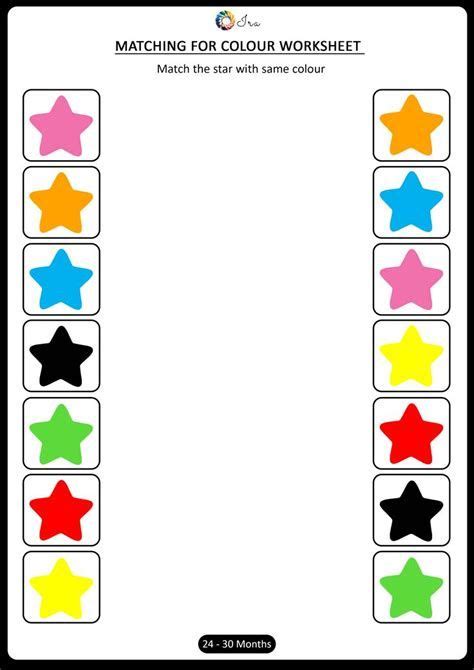 Printable Matching Colors Worksheets (24-30 Months) - Ira in 2021 ...