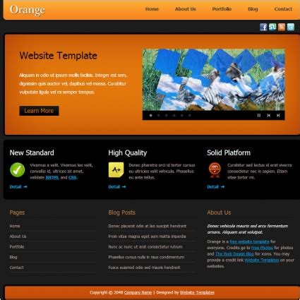 Web pages template web templates free download