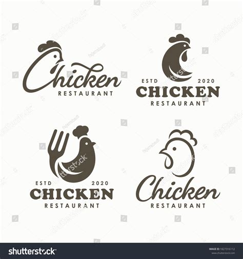 Set Chicken Logo Vector Illustration Stock Vector (Royalty Free) 1827316112 | Shutterstock