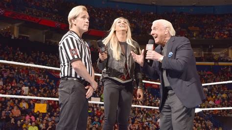 WWE Women 🍂, Charlotte,Ric Flair,Referee Charles Robinson:Raw...