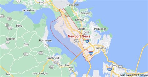 Map of Newport News City | Political, Blank, Geography And Road Map ...