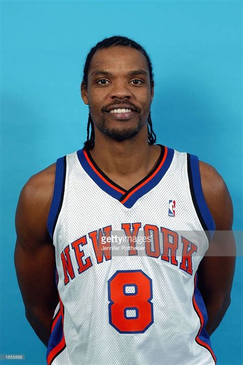 Latrell Sprewell of the New York Knicks poses during a portrait shoot ...