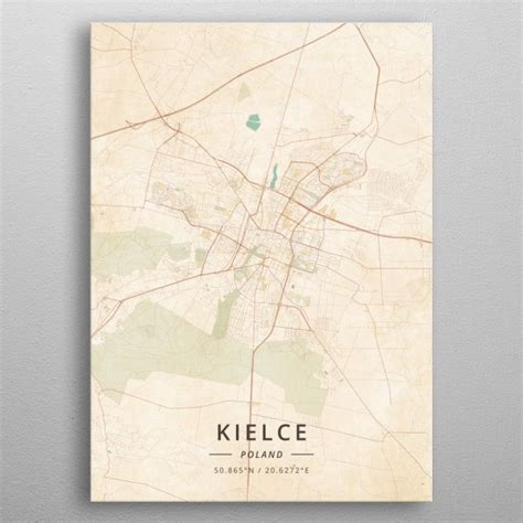 'Kielce Poland' Poster by Designer Map Art | Displate | Map art, Wall art prints, Art