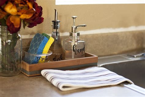 Making Cleanup Fast With An Organized Kitchen Sink & DIY Soap Dispenser