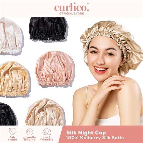 Curlico. 100% Pure Mulberry Silk Night Cap (CGM) | Shopee Philippines