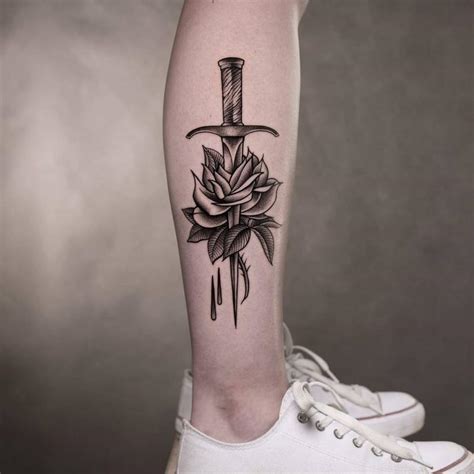 Discover more than 79 dagger through rose tattoo meaning latest - in.coedo.com.vn