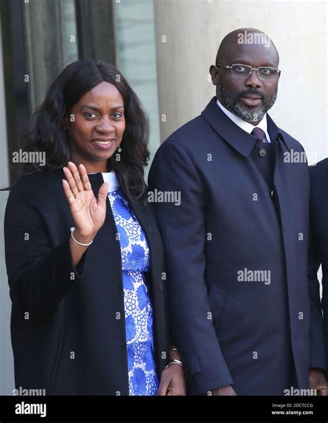 Liberian President George Weah and his wife Clar before a lunch at the ...