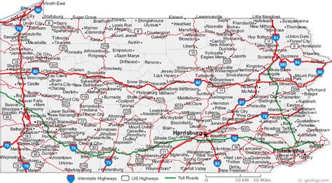 Map of Pennsylvania Cities - Pennsylvania Road Map