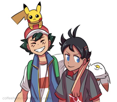 I drew Ash and Gou : r/pokemon