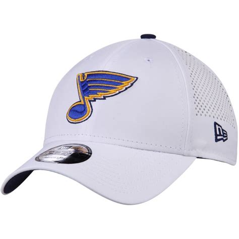 St. Louis Blues New Era Perforated Pivot 9FORTY Adjustable Hat - White ...