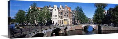 Row houses on Channel Amsterdam Netherlands | Great Big Canvas