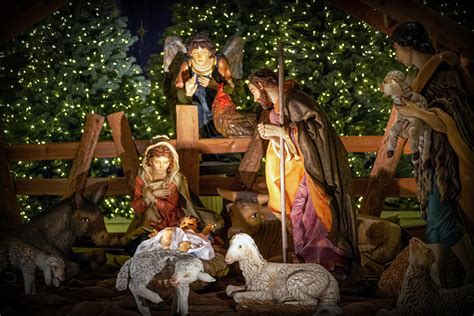 Christmas Creche 2 with border Photograph by Bonnie Follett - Fine Art America