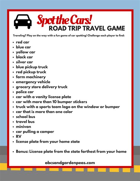 25+ Free Road Trip Printables for a Truly Fun Family Car Trip | Road ...