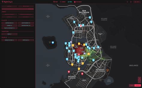 Interactive Map for Cyberpunk 2077 // NightCity.io // v1.2 : r ...