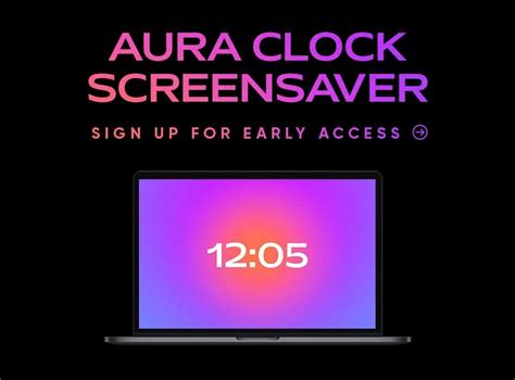 Aura – Gradient Clock Screensaver | Gridfiti | Clock screensaver ...